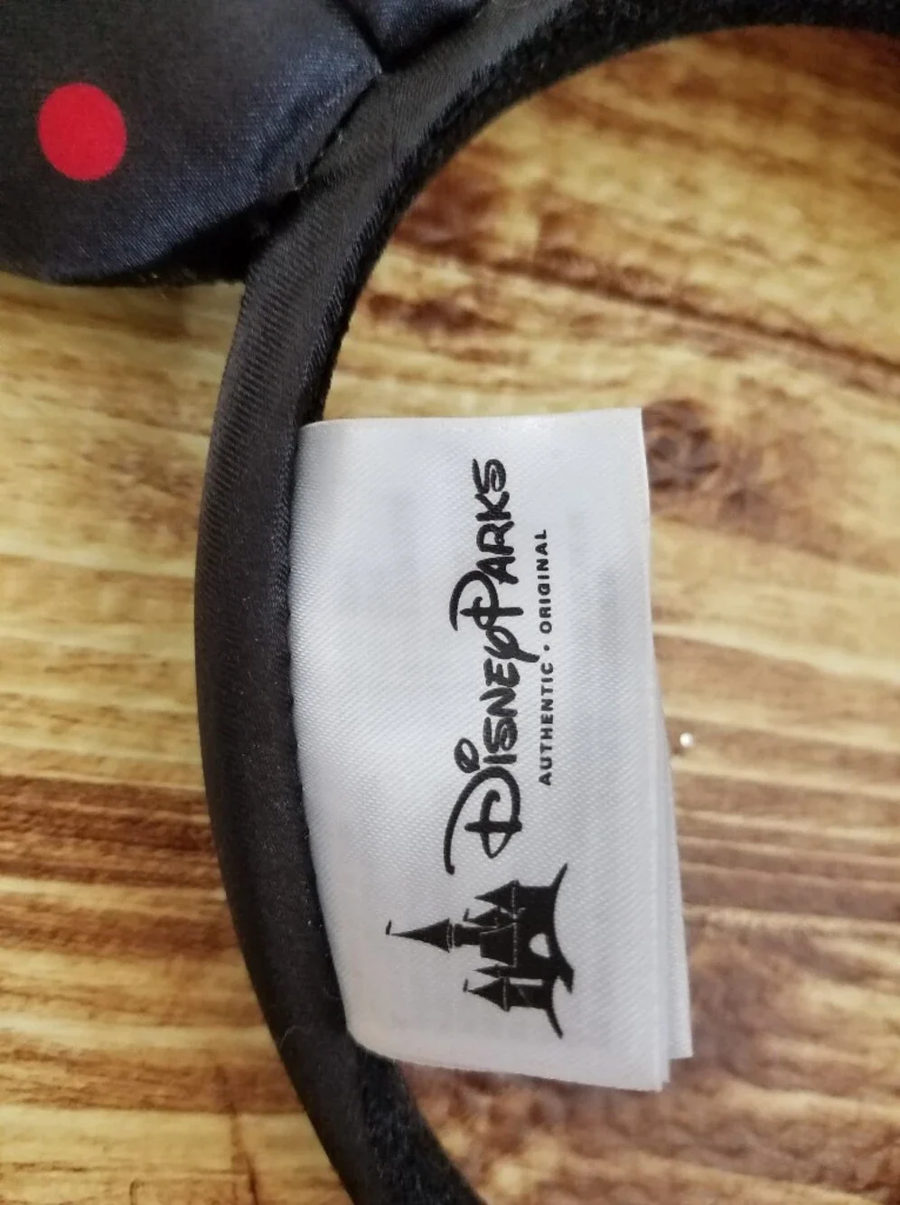 Disney Parks Black Minnie Mouse Ears Headband Pink Rock The Dots Polka Confetti